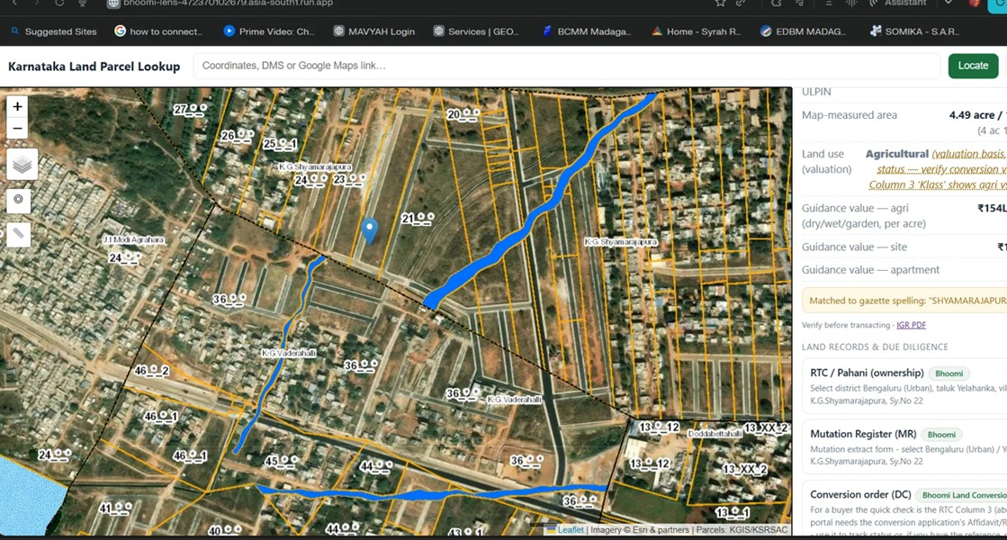 Bhoomi Lens: How to Check Any Karnataka Land Parcel Before You Buy bhoomi lens screenshot